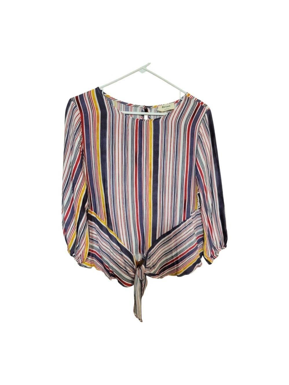 Kirious Women's 3/4 Sleeve Top - Front Tie - Picture 2 of 8